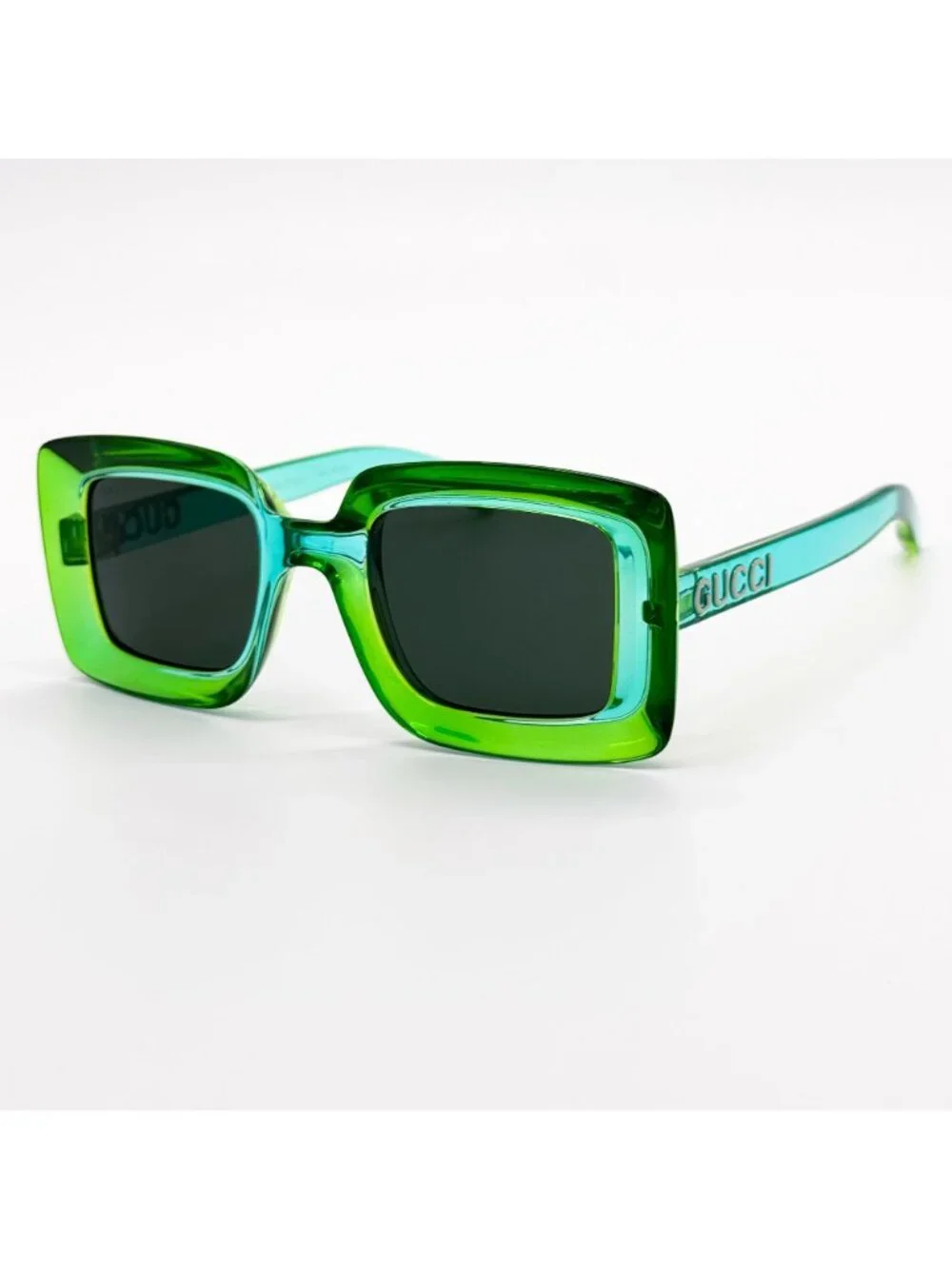 NEW Gucci Square Green Women Sunglasses GG1718S 003